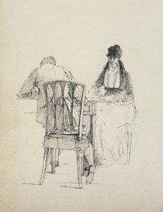 Muž čtení, kolem 1804-30 od John Harden