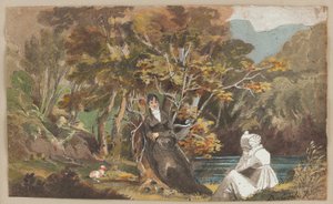 Borrowdale, 1810 (wc na papíře) od John Harden