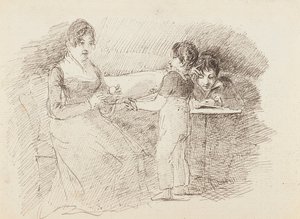 Chlapec držící vlnu, 1843 od John Harden
