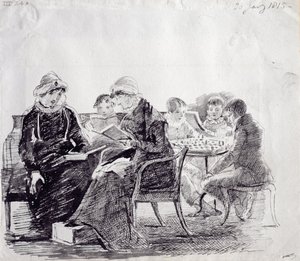 Koncentrace, 1815 (pero a inkoust na papíře) od John Harden