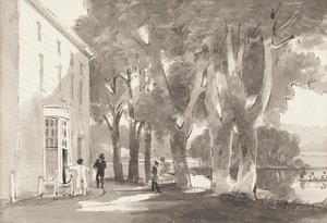 Trajekt, 1814 (wc na papíře) od John Harden