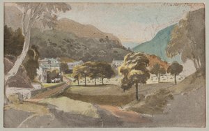 Pole mimo Brathay, 1812 (wc na papíře) od John Harden
