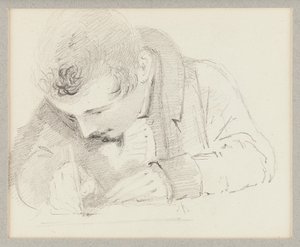 Muž píšící, 1825 od John Harden