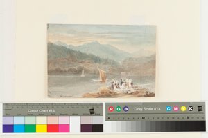 Piknik ve Windermere s výhledem na Brathay (wc na papíře) od John Harden