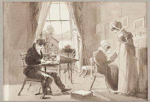 Letní dům, 1824 (wc na papíře) od John Harden