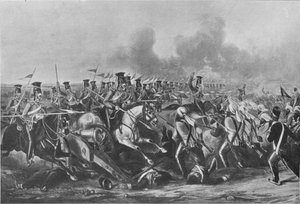 Obvinění 16. kopiníků z Queens v bitvě u Aliwalu, 28. ledna 1846, 1847 1909