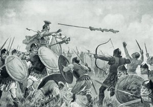 Římská bitva s Volsciany (litho) od John Harris Valda