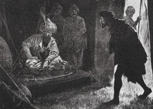 Rozhovor řeckého guvernéra s Osmanem (litografie) od John Harris Valda