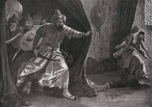 Vzpoura královské gardy v Damašku (litografie) od John Harris Valda
