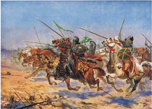 Cavalry of Shahrbaraz Charging, ilustrace z 