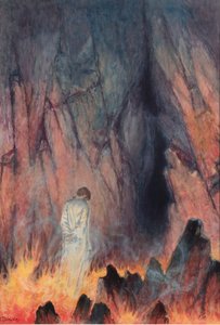 Duch lidstva přecházející do neznáma (tužka a pastelka na papíře) od John Harris Valda