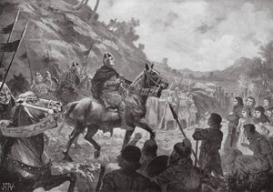 Pochod Viléma Dobyvatele do Walesu od John Harris Valda