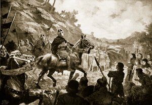 Pochod Viléma Dobyvatele do Walesu od John Harris Valda