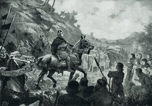 William the Conquerors pochod do Walesu od John Harris Valda