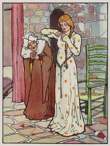 Rosanne píchne do ruky vřetenem (barva litho) od John Hassall