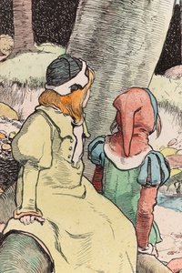 The Babes in the Wood, cca 1900 (akvarel, pero a inkoust na papíře) (detail 244428) od John Hassall