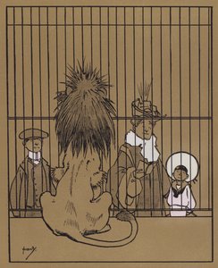 "Lvi mají nereálný vzhled z druhé ruky, takže z nich mohly téměř vypadnout piliny na podlaze" (barva litho) od John Hassall