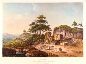 Vápenkové pece. Pohled na Clifton poblíž Bristolu, Gloucestershire, 1798.