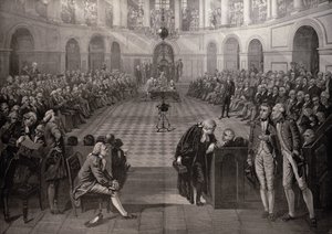 Irská sněmovna, AD 1790, College Green, Dublin, z "The Illustrated London News", 4. října 1886