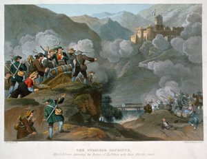 „Tyrolští patrioti útočí na pevnost Kuffstein se svými dřevěnými děly, 1816