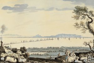 Pohled na Dublin Bay a přístav, Hill of Howth od John Henry Campbell