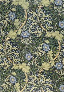 Tapeta z mořských řas, navržená Johnem Henrym Dearlem (1860-1932) pro Morris and Company, 1901