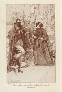 Ilustrace k Jane Eyrové od Charlotte Bronteové (litografie)