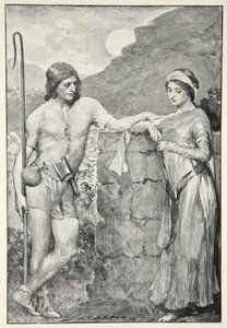 Olaf a Sigrid, z „Hrdinové mýty a legendy britské rasy“ od M.I. Ebbutt, 1910
