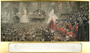 The City Imperial Volunteers v Guildhall, Londýn, 1900. od John Henry Frederick Bacon