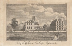 Pohled na vysoké školy v Cambridge, Massachusetts