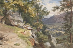 Pohled z Craig-y-Barns, Dunkeld, Pohled na jih