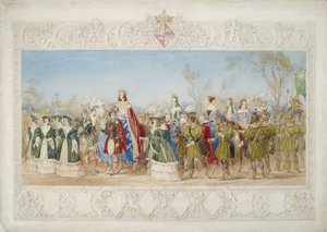 Jane Georgiana, lady Seymourová, královna krásy tužka a čb na papíře od John Henry Nixon