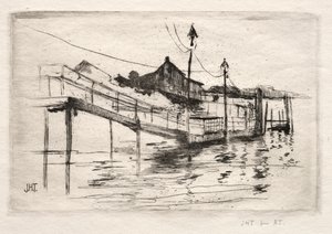 Lávka pro pěší, Bridgeport, Connecticut. od John Henry Twachtman