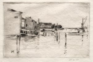 The Dock, Bridgeport, Connecticut od John Henry Twachtman