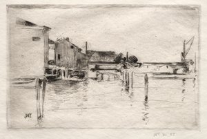 The Dock, Bridgeport, Connecticut. od John Henry Twachtman