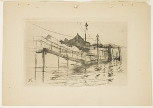 The Old Toll House at Bridgeport (Small plate), 1888-1889 od John Henry Twachtman