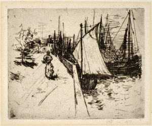 Žena na nábřeží, Honfleur
