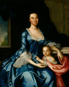 Portrét paní Matthew Tilghmanové a její dcery Anny Marie, kolem roku 1757 (olej na plátně)