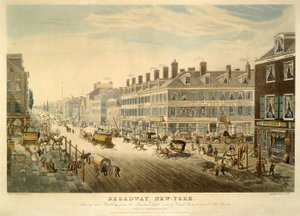Broadway, New York, hospoda. 1850