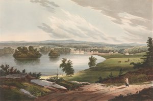 Fort Edward č. 10 z portfolia řeky Hudson, 1822-23.
