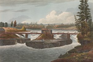 Glens Falls č. 6 z portfolia řeky Hudson, 1822.