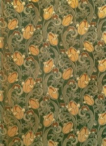 Tulipány, design pro The Silver Studio, kolem roku 1898 (tištěný samet) od John Illingworth (attr. to) Kay