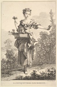 Květinová dívka Fanchonette, 1741-63.