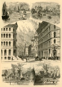 "Scény v Chicagu", 1874.