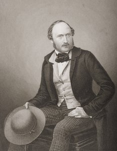 H.R.H. Prince Albert (1819-61) Prince Consort of the Great Britain and Ireland, ryt D.J. Libra z fotografie z 