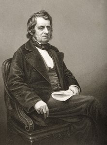 John Arthur Roebuck (1801-1979), vyrytý D. J. Poundem podle fotografie z knihy "The Drawing-Room of Eminent Personages, Volume 2", vydané v Londýně roku 1860.
