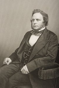 John Bright (1811-89) vyryl D.J. Libra z fotografie z 