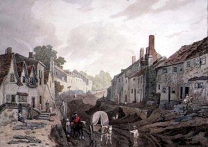 Pouliční scéna, Erith, Kent od John James Chalon