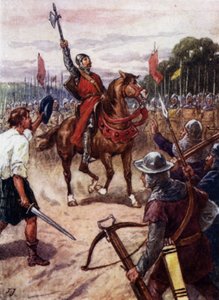 William Wallace v bitvě u Falkirku ve Skotsku