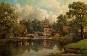 Farma ve Wood Lane, Handsworth, 1850-1908. od John Joseph Hughes